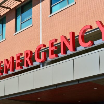 emergency sign Hospital emergency entrance sign